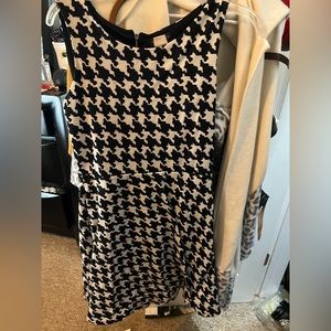 Black and white dress.